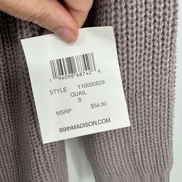 NEW 89th and Madison Off Shoulder Cowl Neck Sweater S Quail Chunky Knit Preppy - Picture 9 of 9